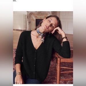 Sezane Medium Black Barry Cardigan